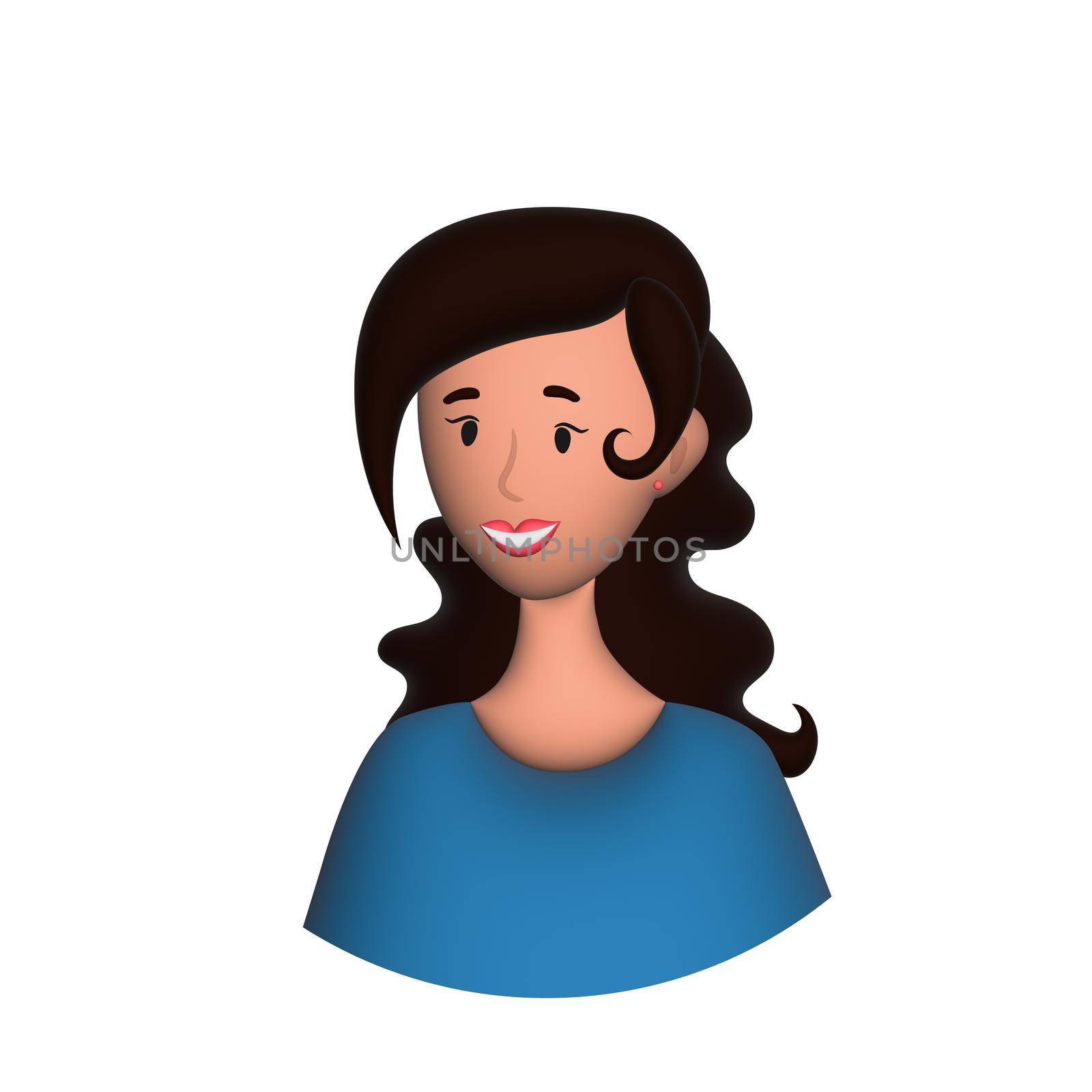 Web icon man, girl with long hair - illustration