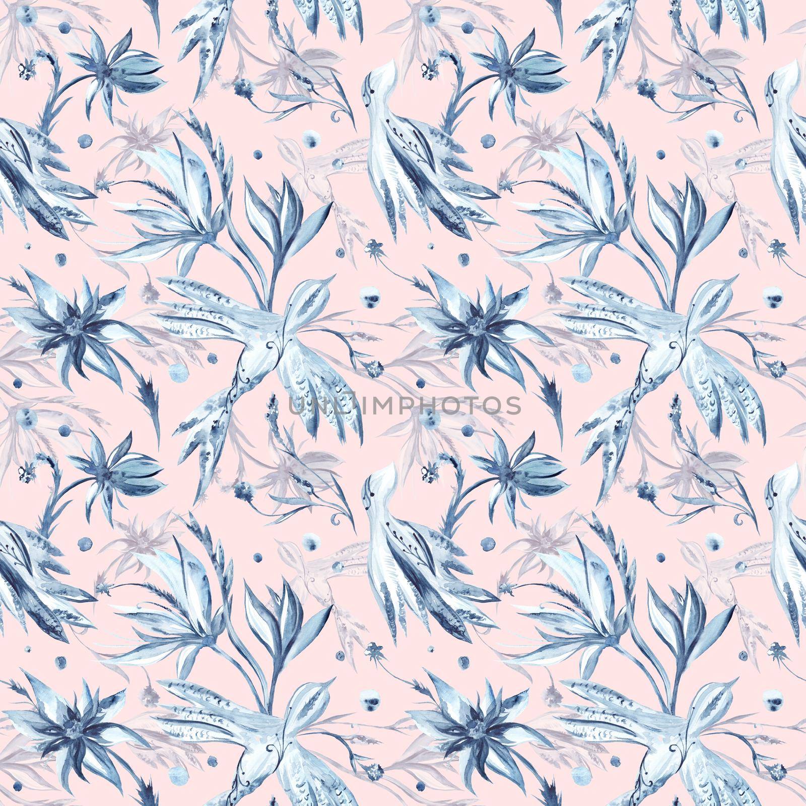 Watercolor Fresh Garden Pattern by kisika