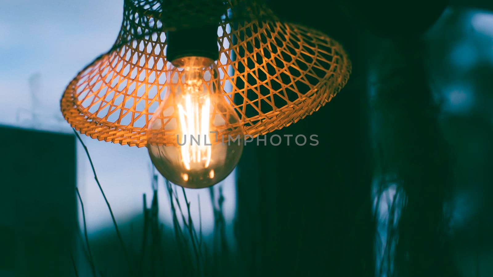 Beautiful Design of natural eco idea Woven Bamboo Lighting Pendant Lamp or Hanging by Petrichor