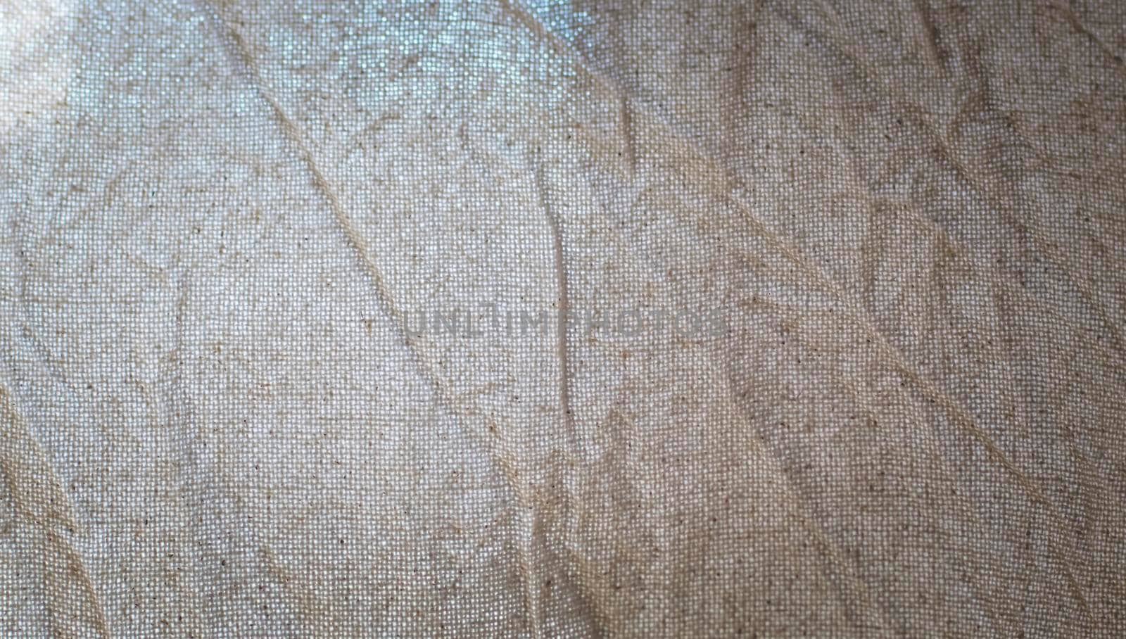 Cotton fabric for background, linen texture background .Rough fabric for the background . Natural linen background