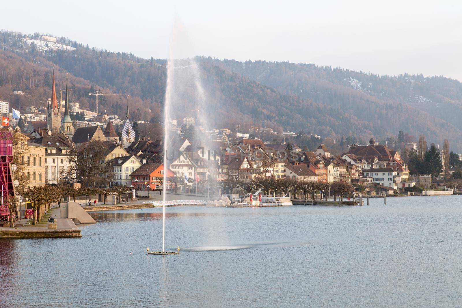 The famous Lake of Zug in Switzerland