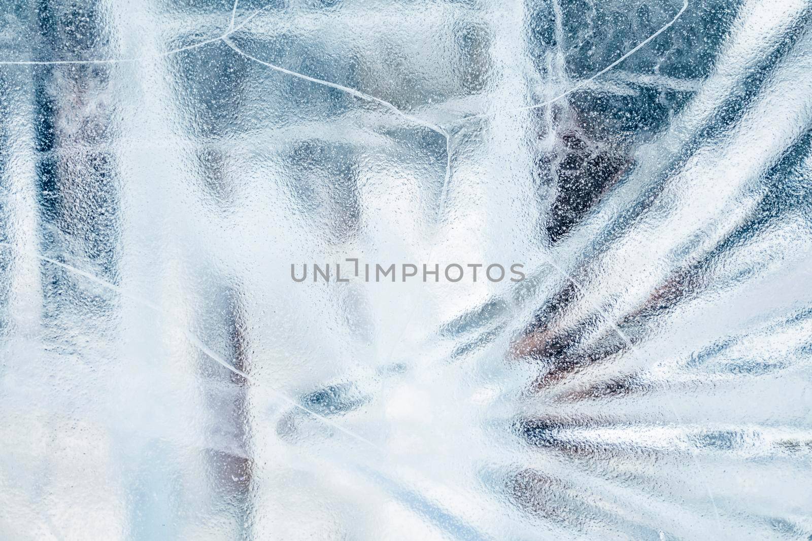 ice background, blue frozen texture