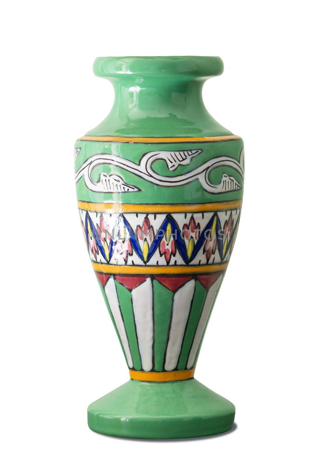 Green vase with colored decoration by MaxalTamor