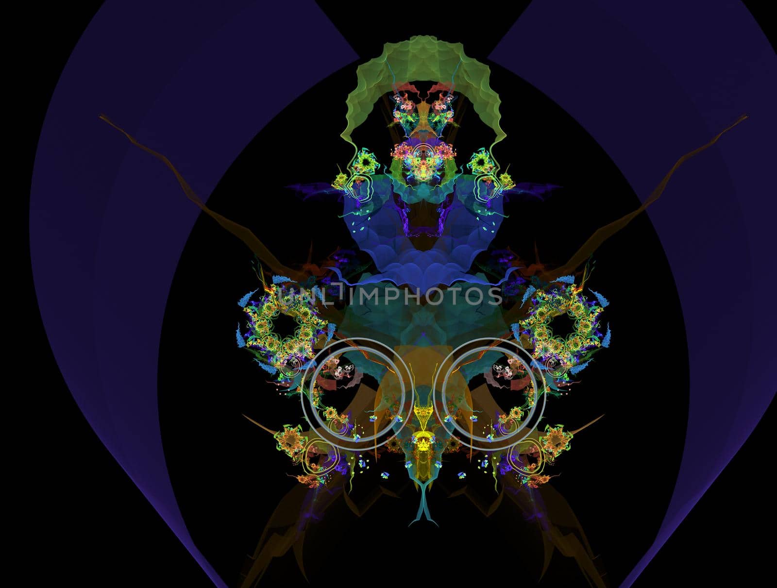 Imaginatory lush fractal texture image abstract background