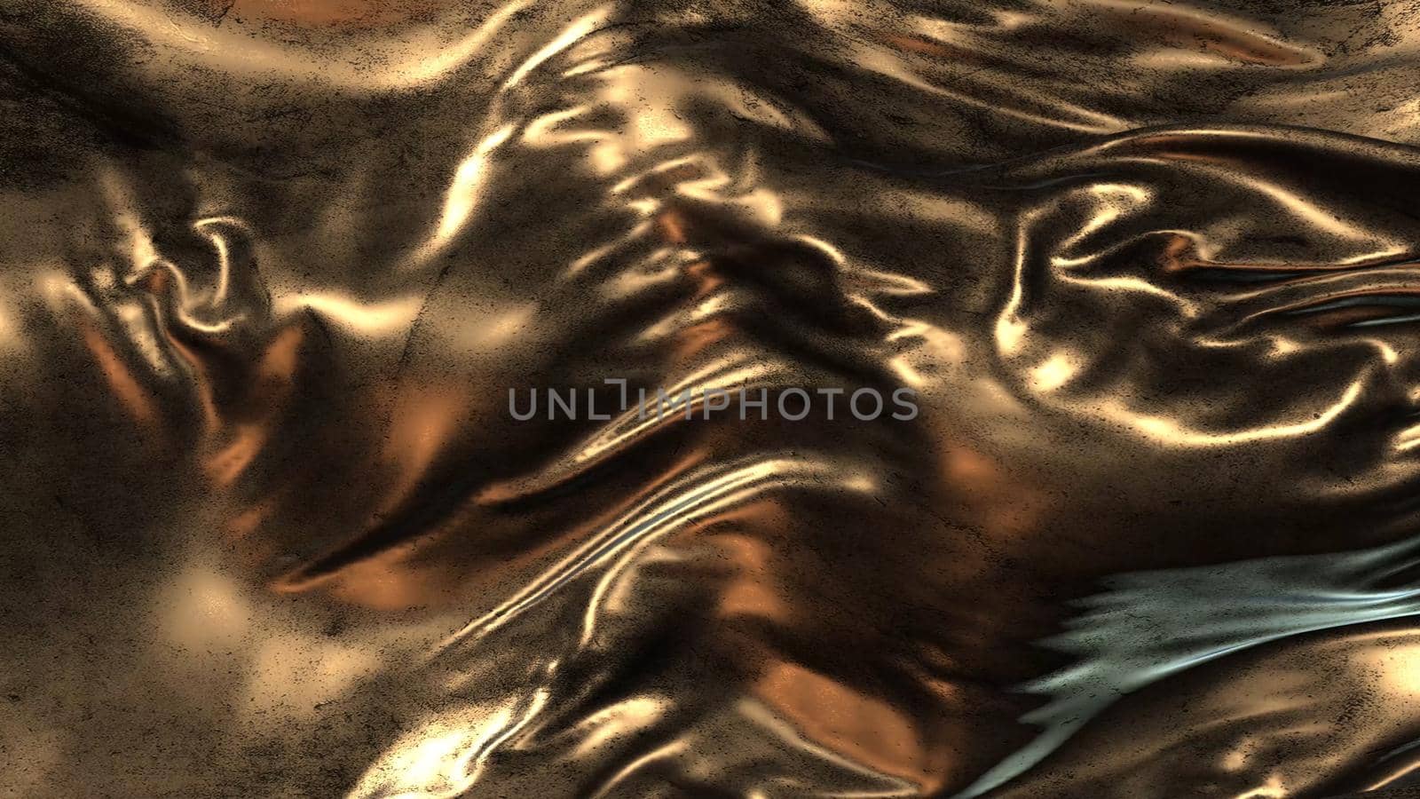 3d render grunge abstract of gold waves 4k