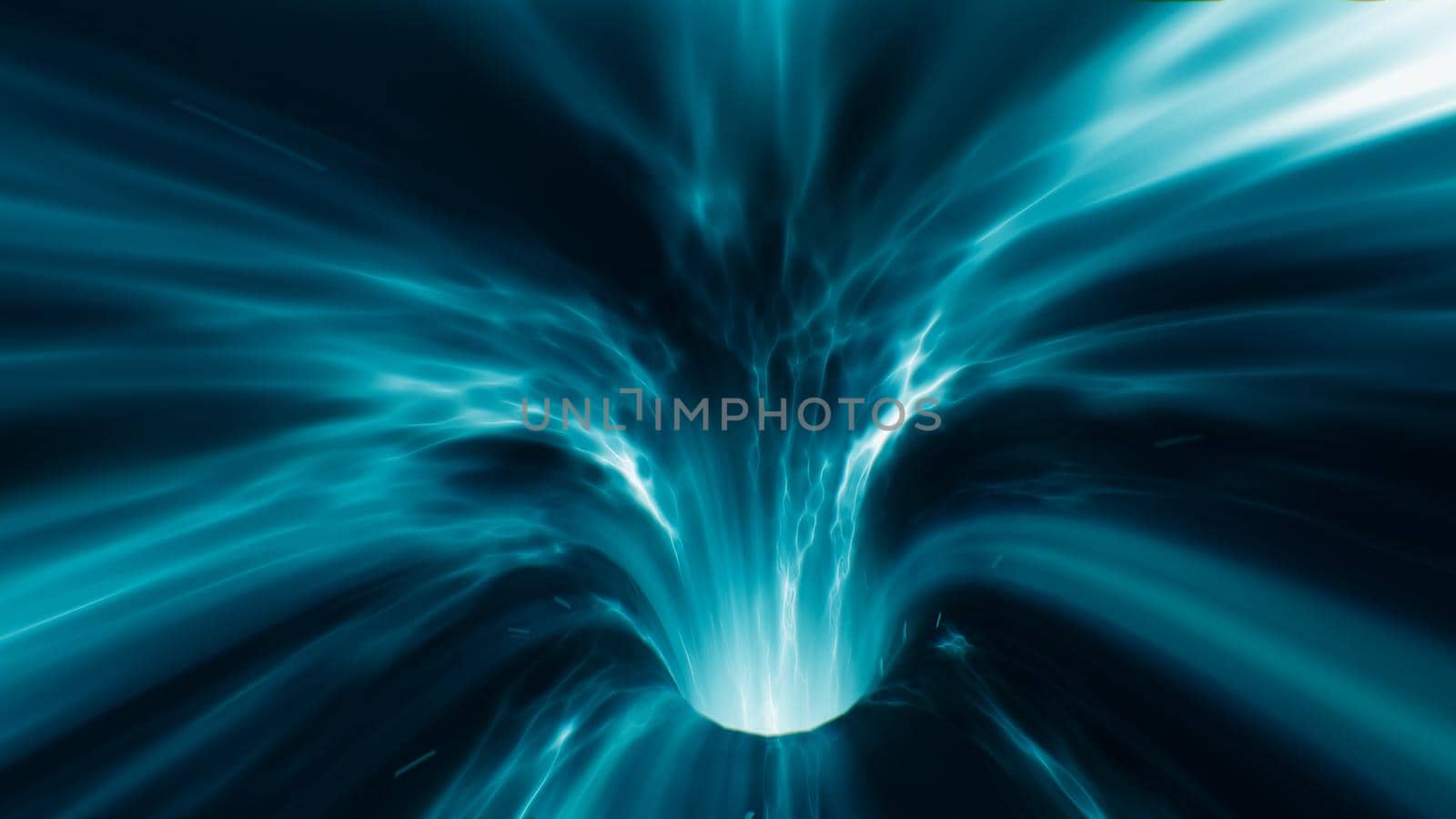 3d render Blue Wormhole time vortex space by studiodav