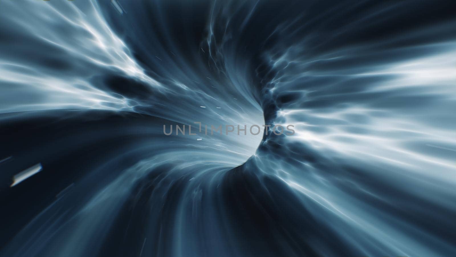 3d render Blue Wormhole time vortex space by studiodav