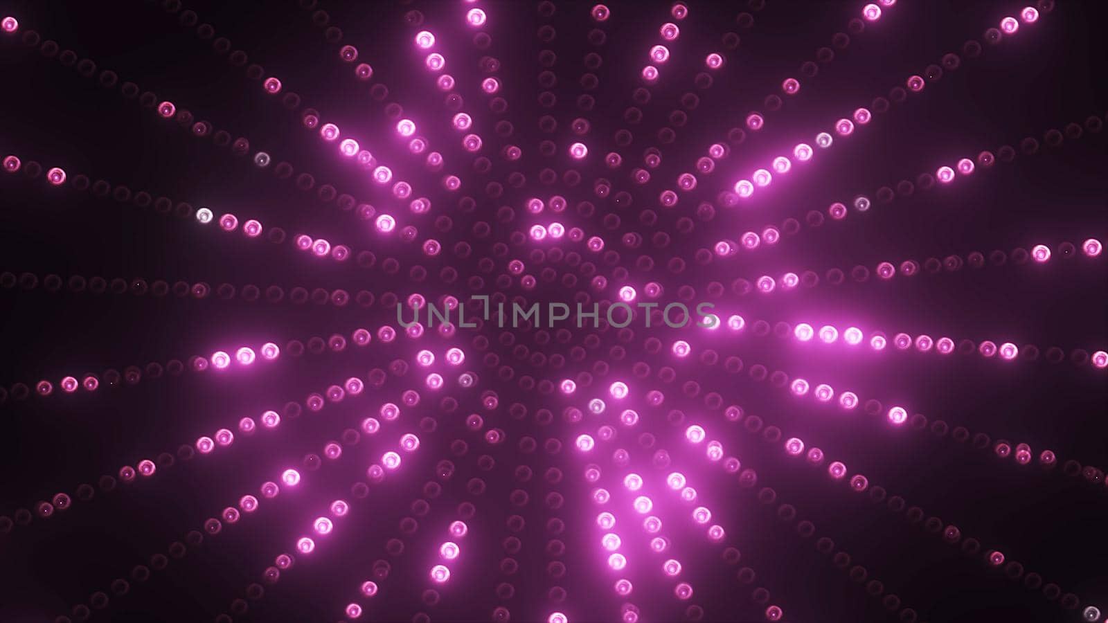 3d render pink circle led VJ shine background