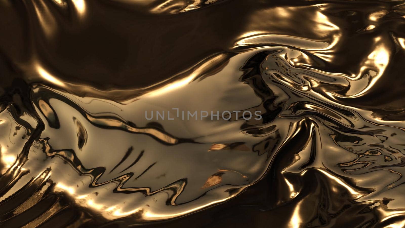 3d render beauty abstract of gold waves by studiodav