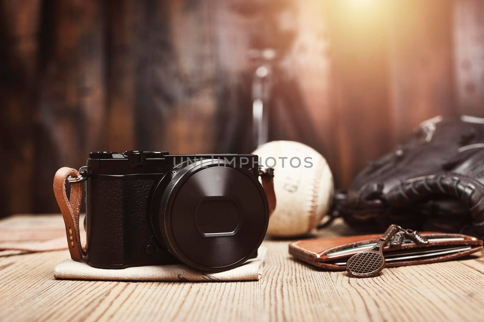 mirrorless camera with leather strap by norgal