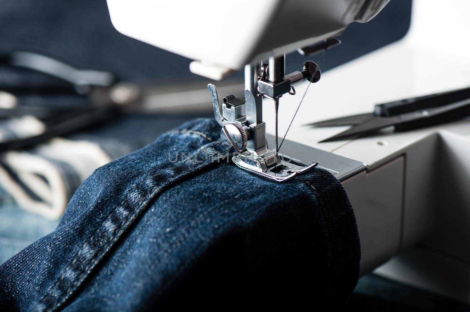 sewing indigo denim by norgal