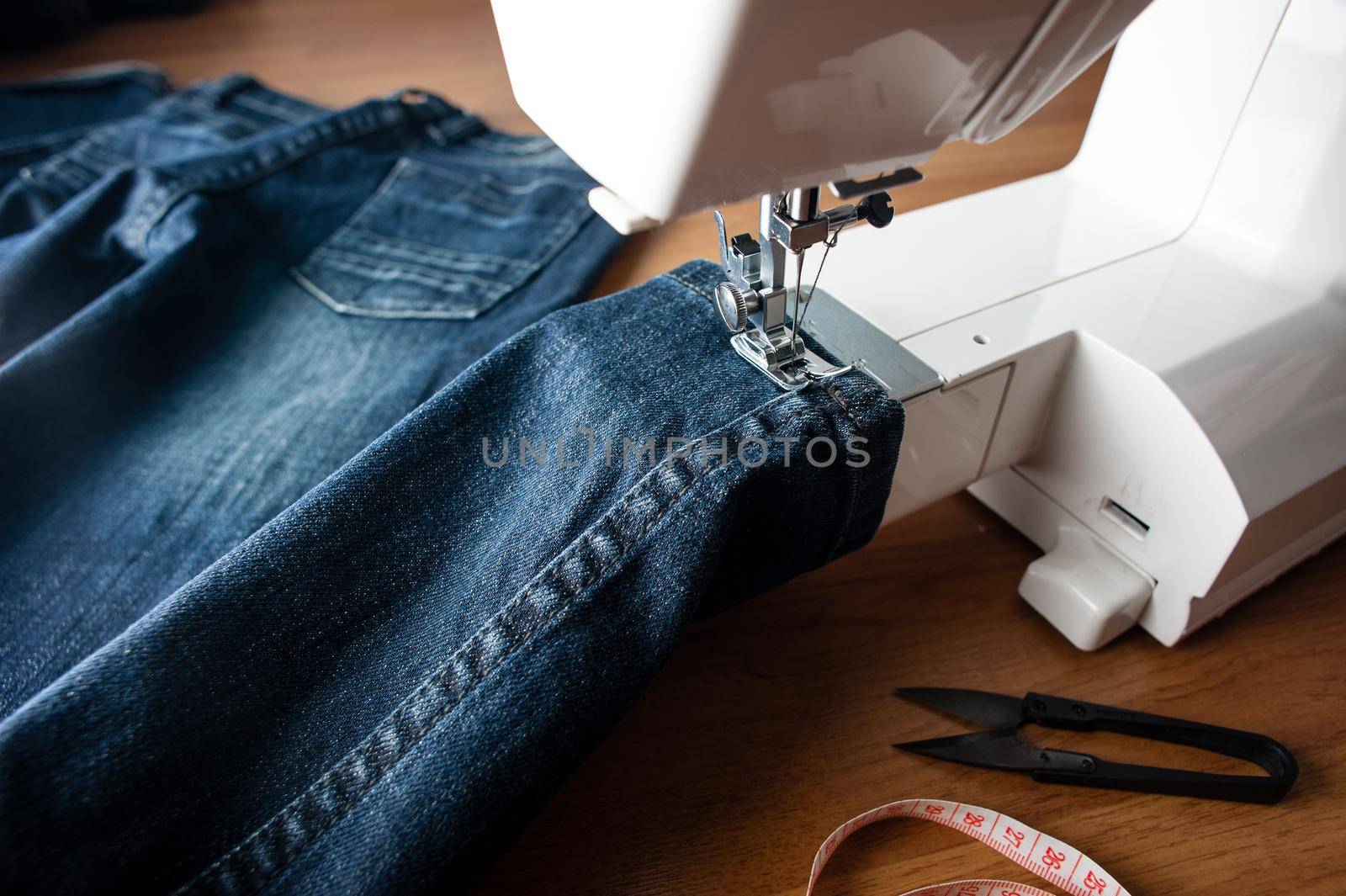 sewing indigo denim by norgal