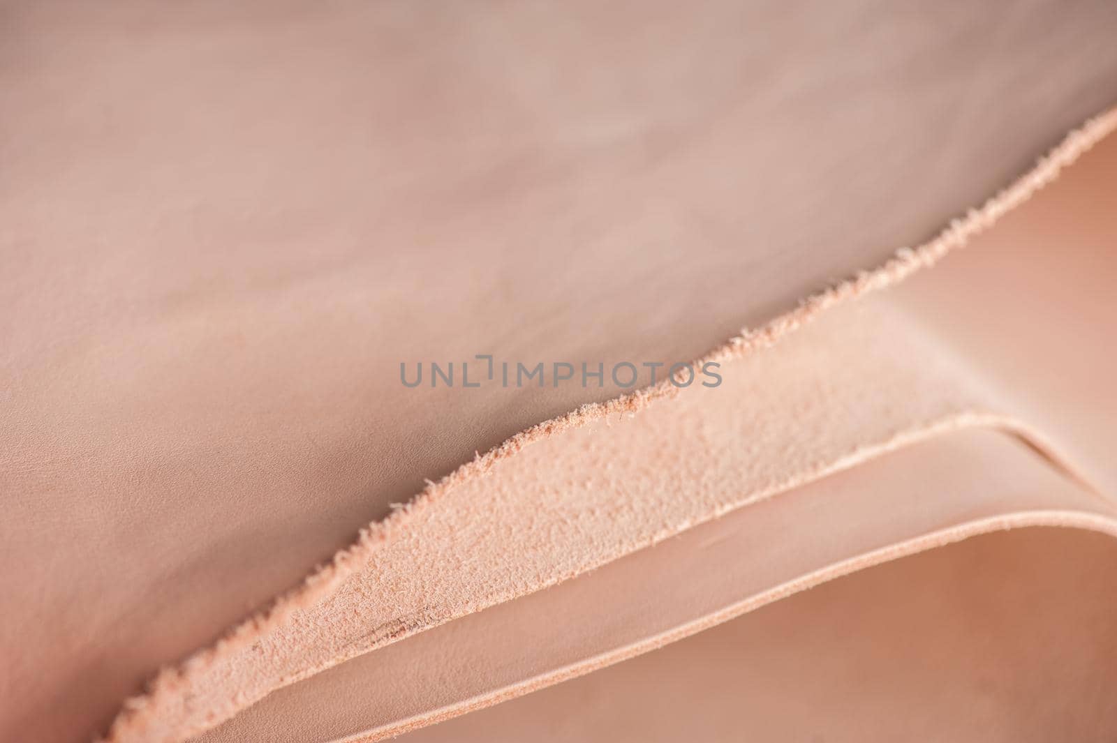 texture of vegetable tanned leather, raw material for leather working