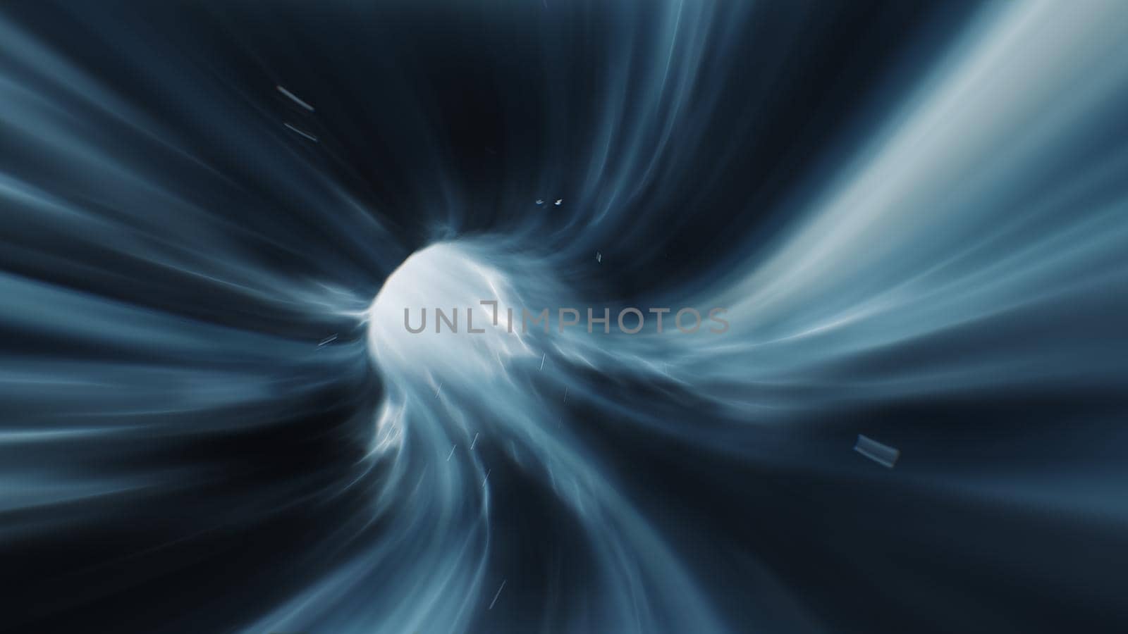 3d render Blue Wormhole time vortex space by studiodav