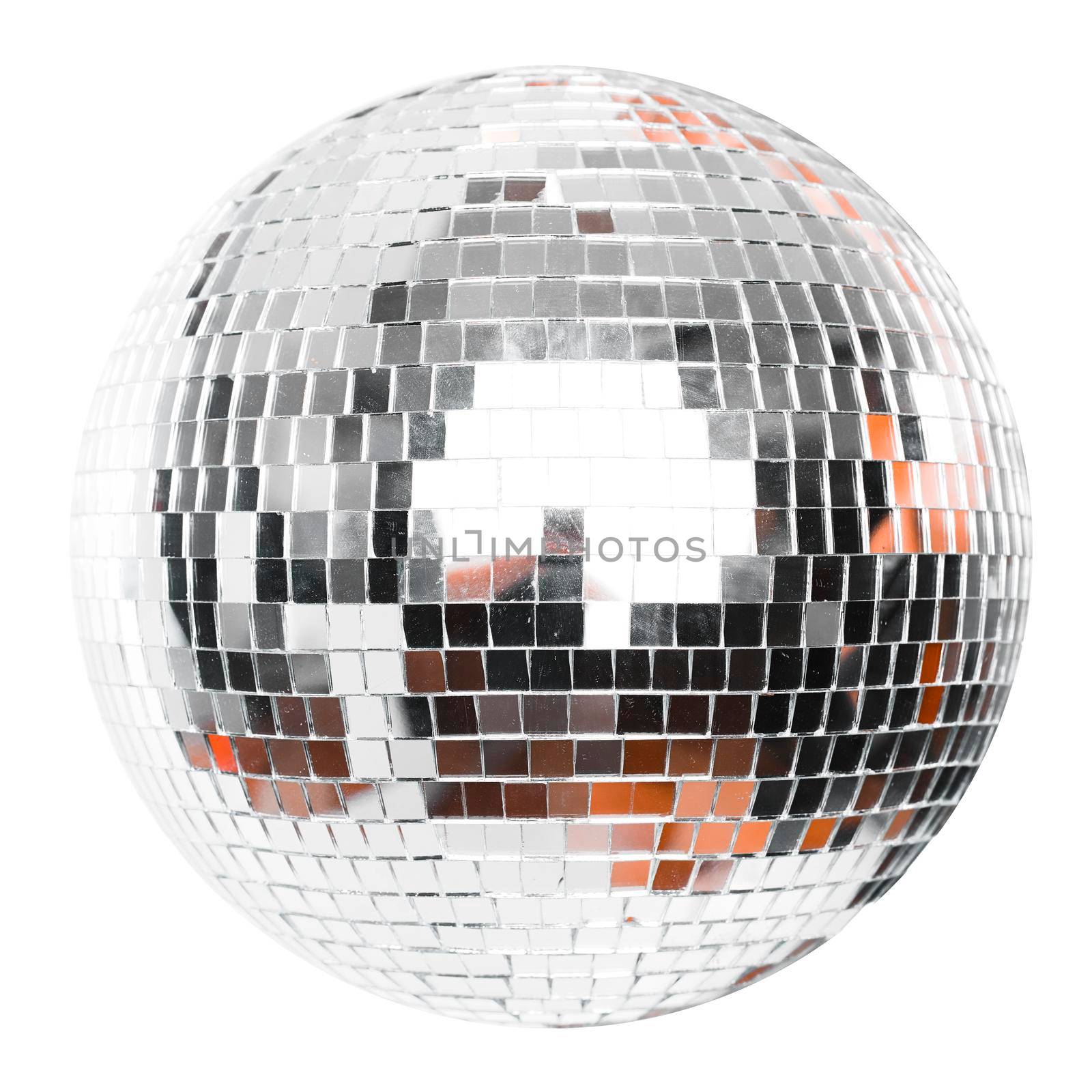 Shining Disco Ball Party Efect isolated on white by adamr