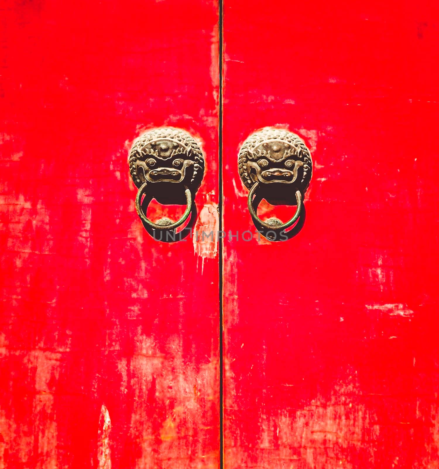 Chinese traditional Door Guardian Handle  door knob For Protection on red door