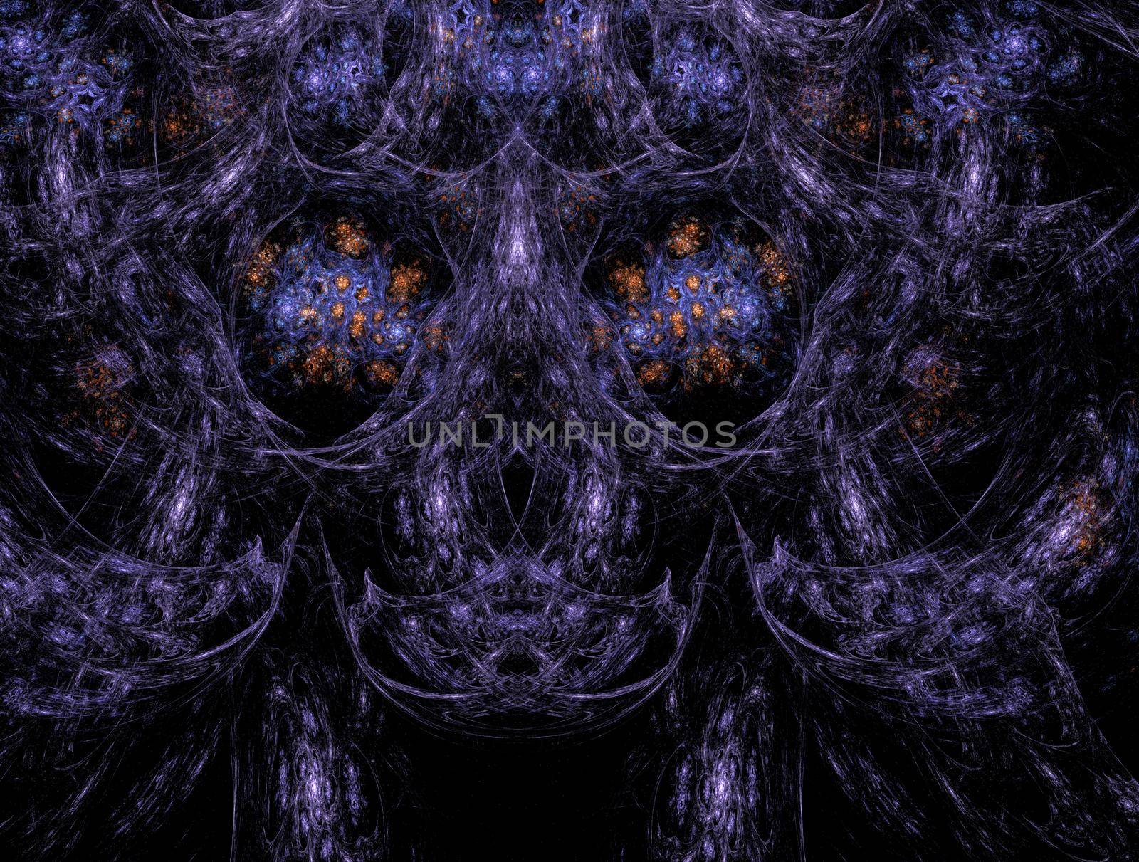 Imaginatory lush fractal texture image abstract background