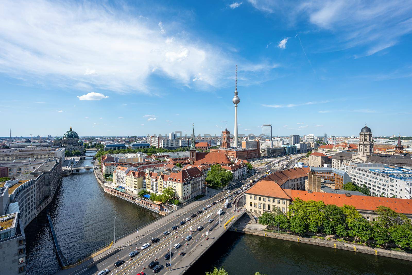 View of Central Berlin with the famous TV Tower by elxeneize