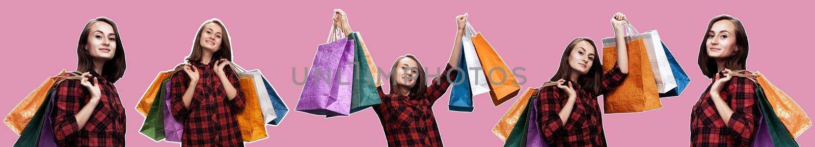 woman with shoping bags by palinchak