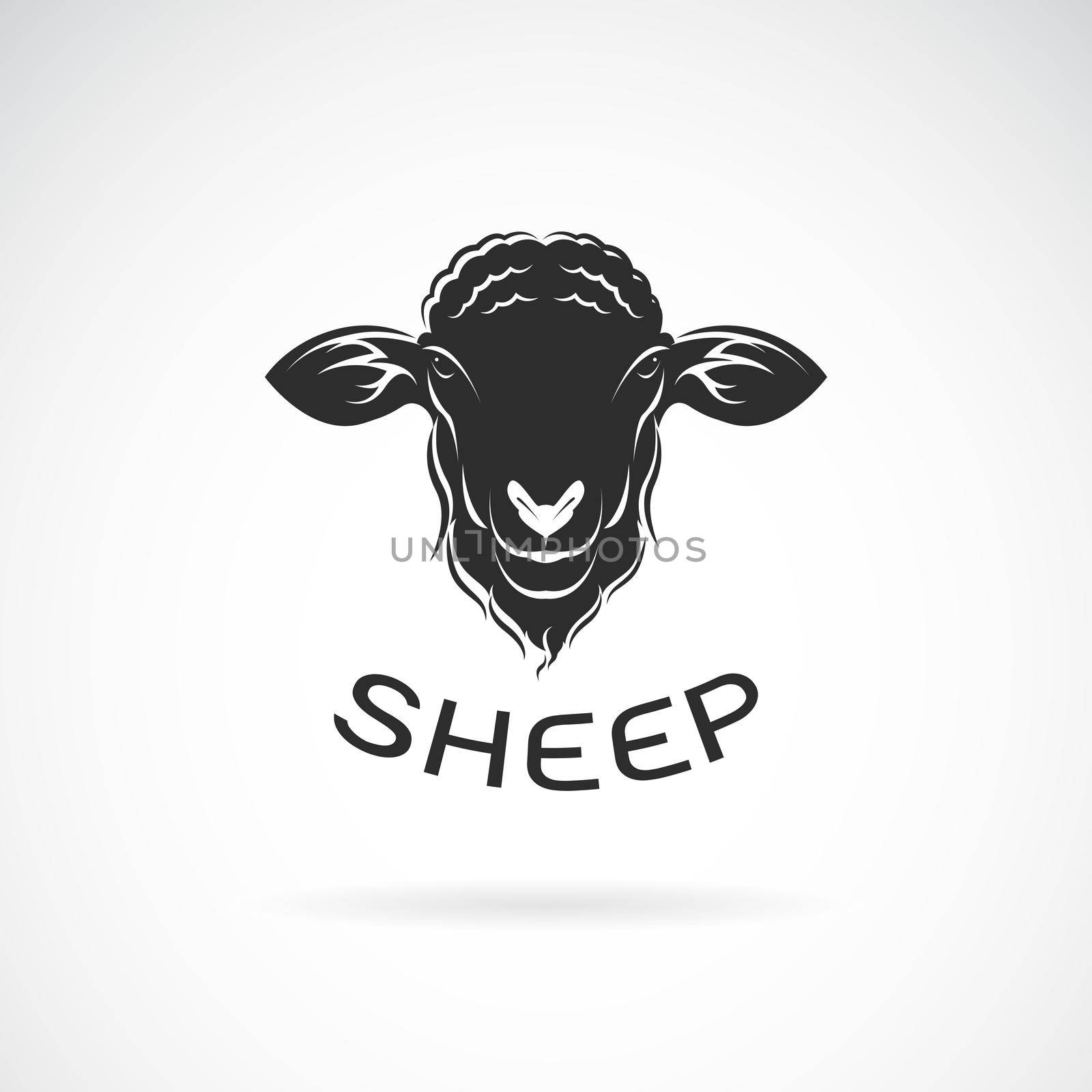 Vector of a sheep head design on white background. Easy editable layered vector illustration. Farm Animals.