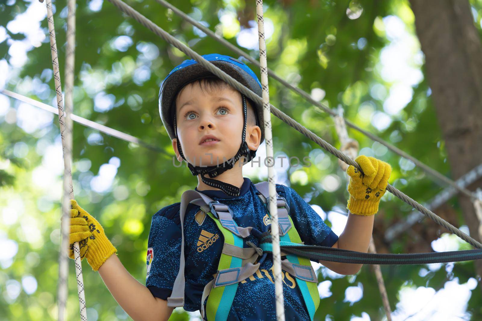 Extreme sport in adventure park by palinchak