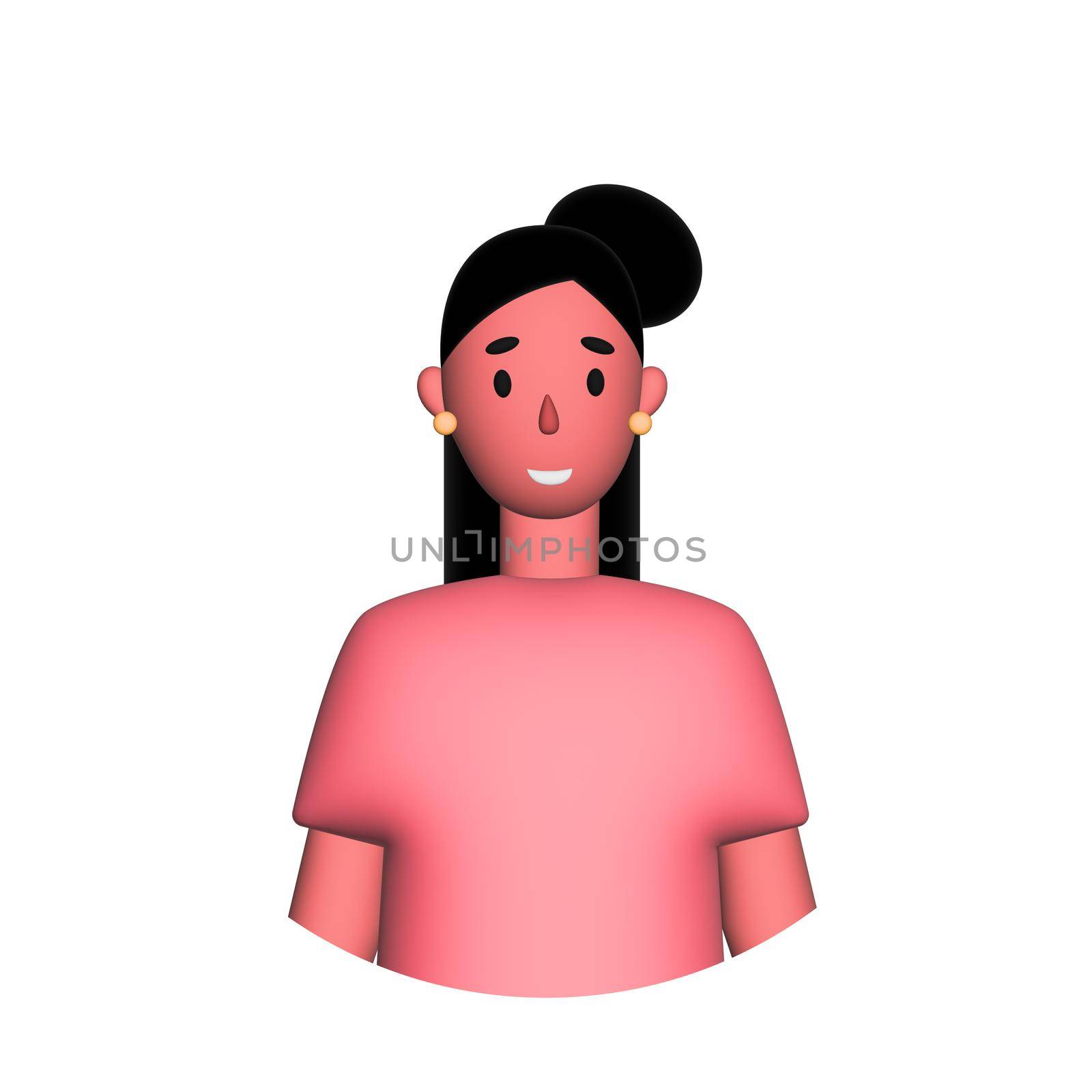 Web icon man, girl with long hair - illustration