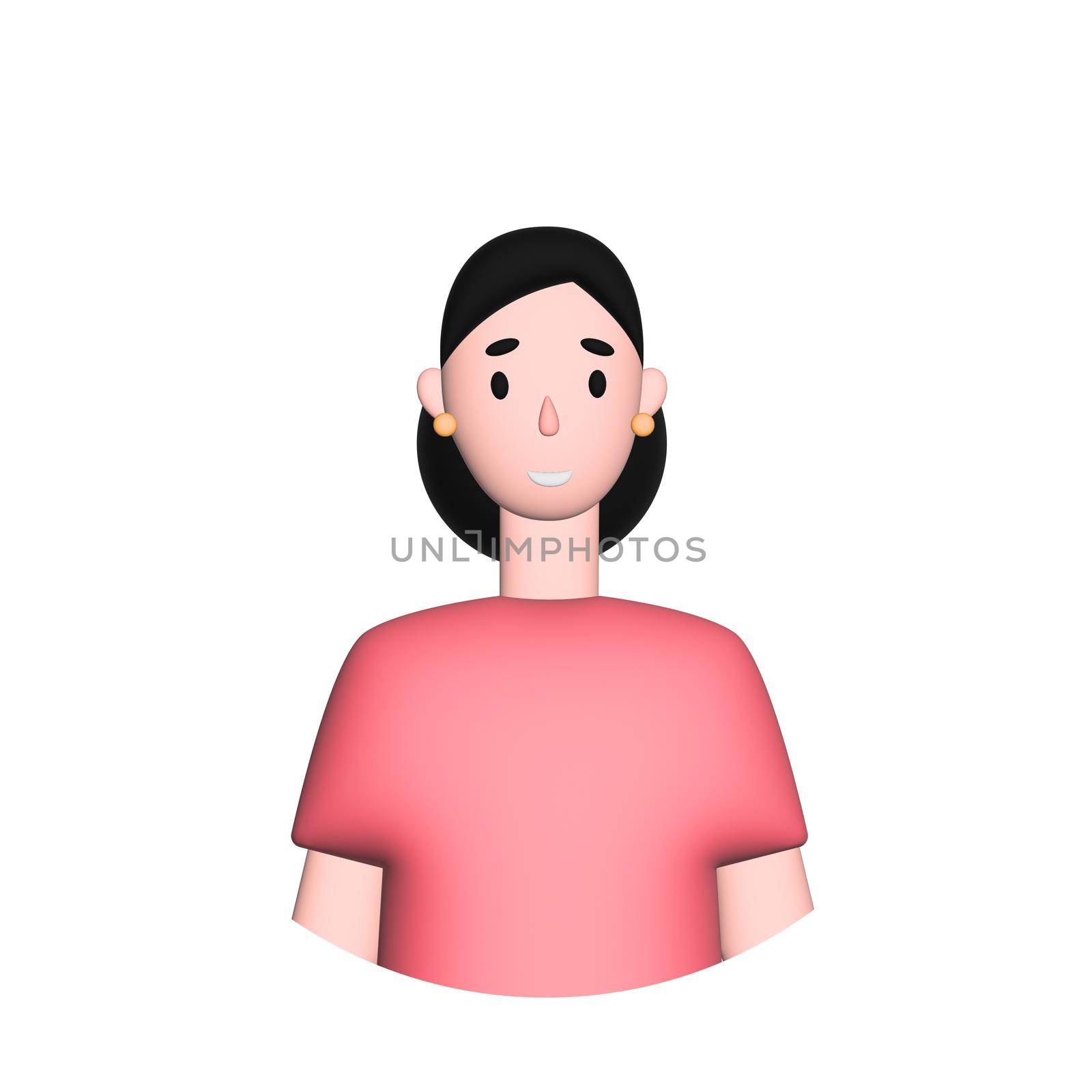 Web icon man, girl with bob haircut - illustration