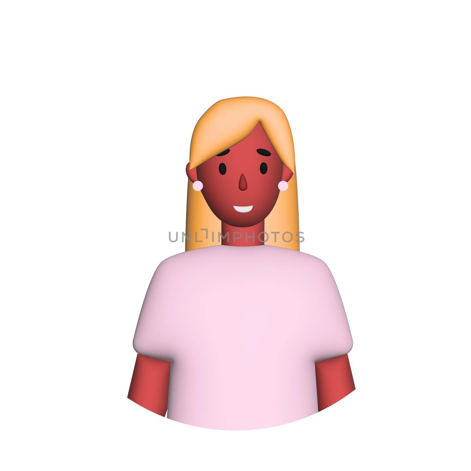 Web icon man on white background, black girl - illustration