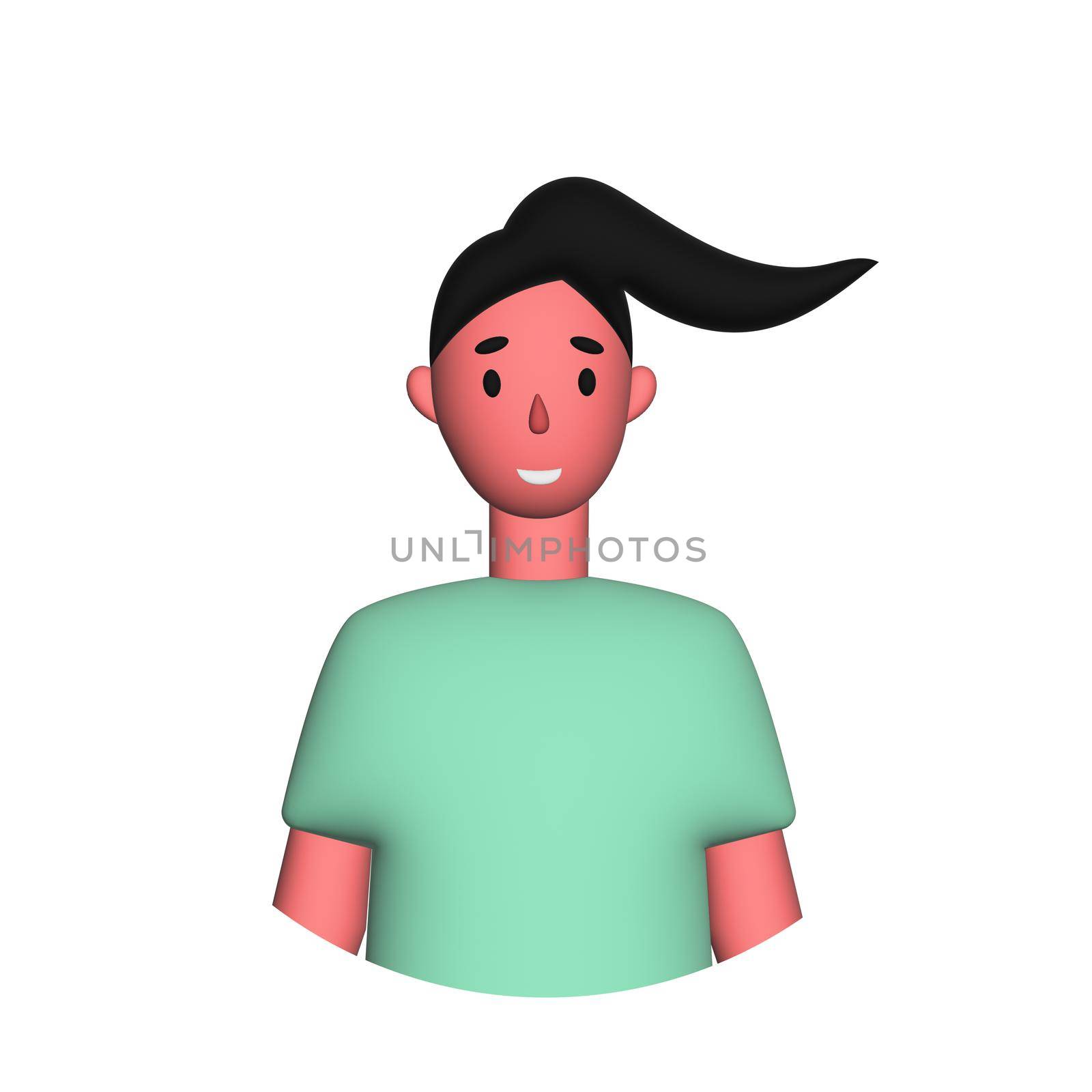 Web icon man, girl with a pigtail by BEMPhoto