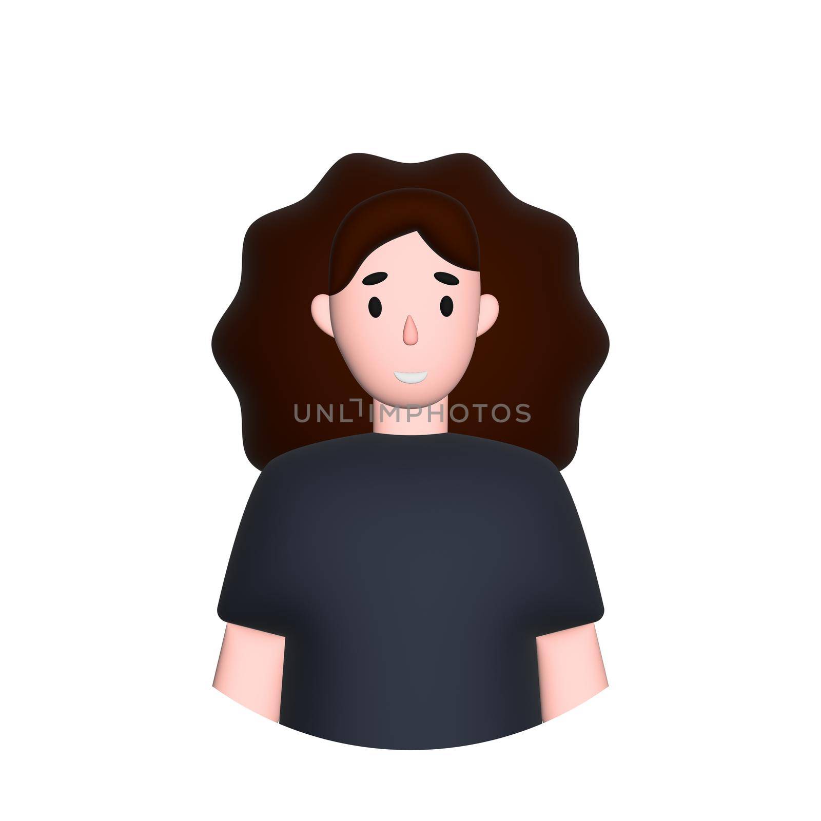 Web icon man, girl with long hair by BEMPhoto