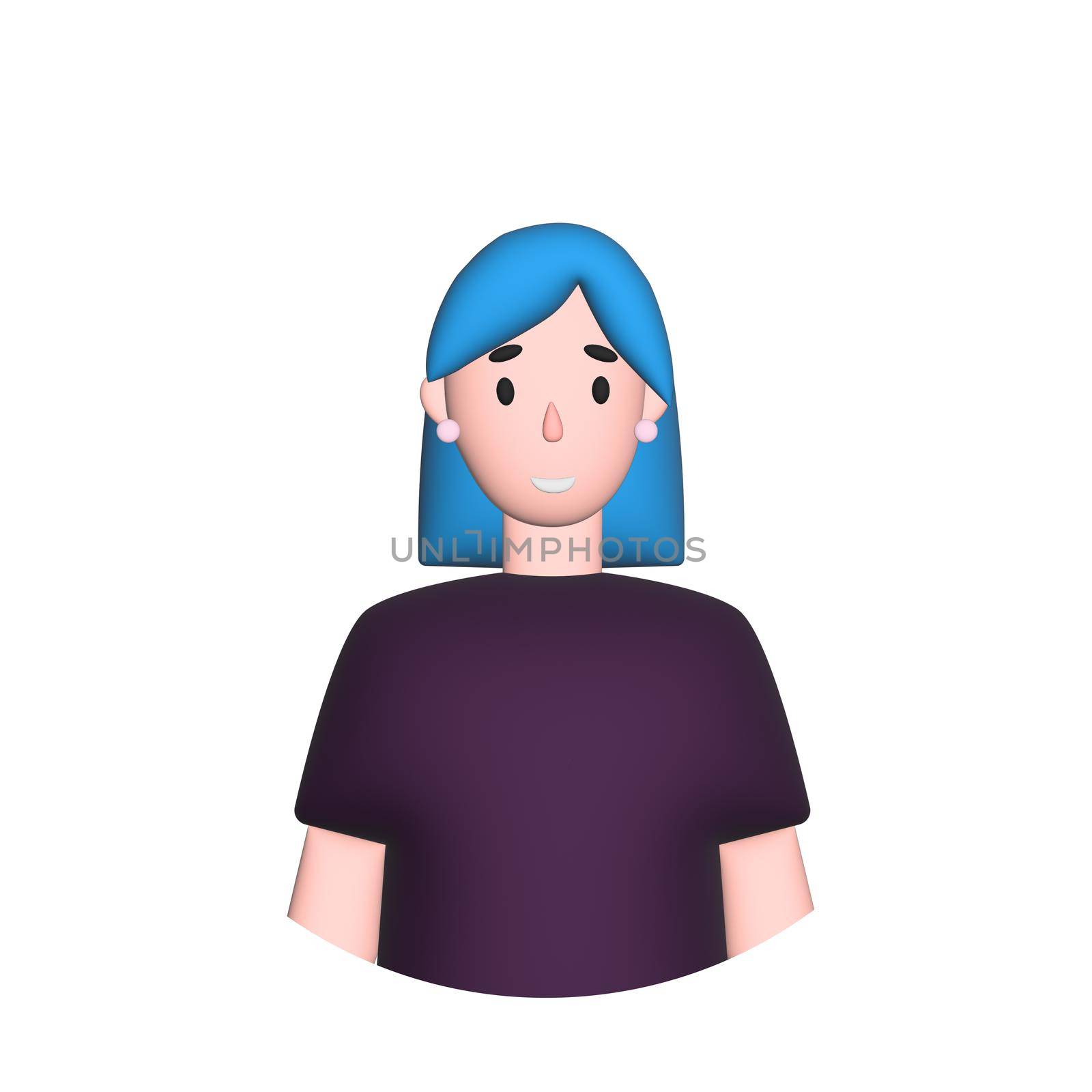 Web icon man, girl with bob haircut by BEMPhoto