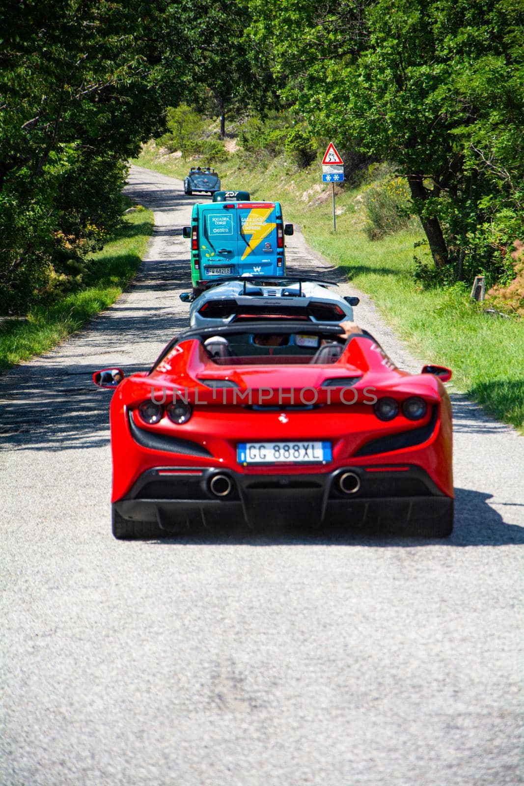 FERRARI TRIBUTE IN an old racing car in rally Mille Miglia 2022 by massimocampanari