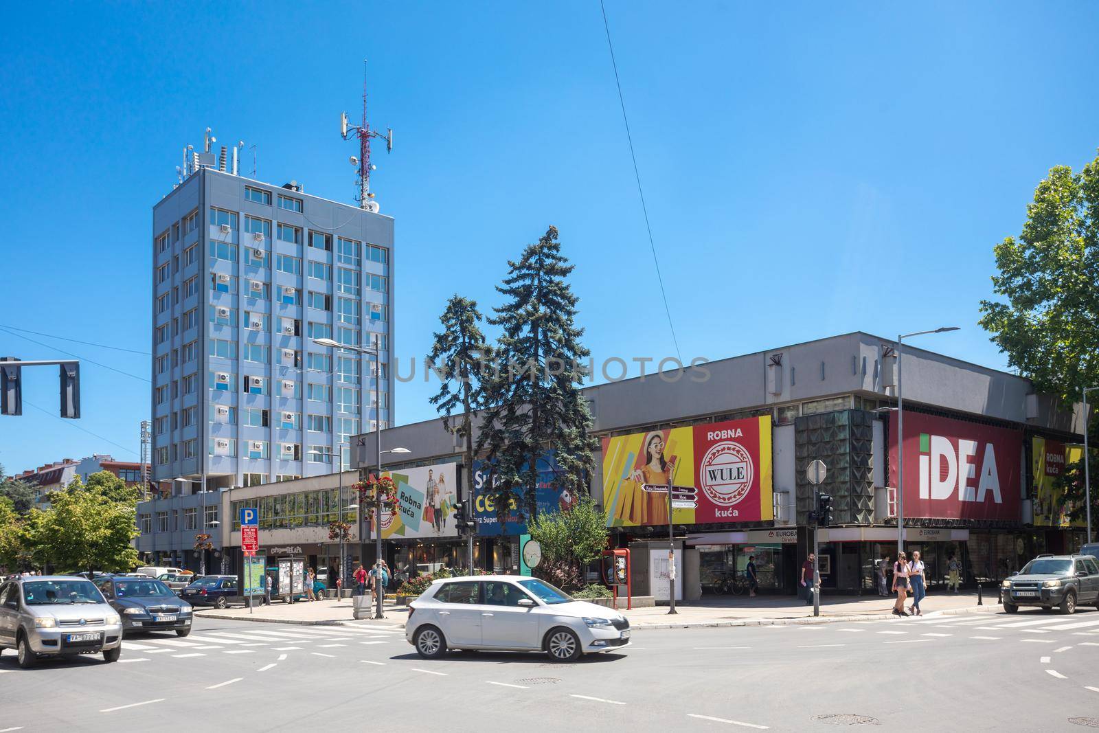 City assembly and shopping center in Valjevo, town in West Serbia by adamr