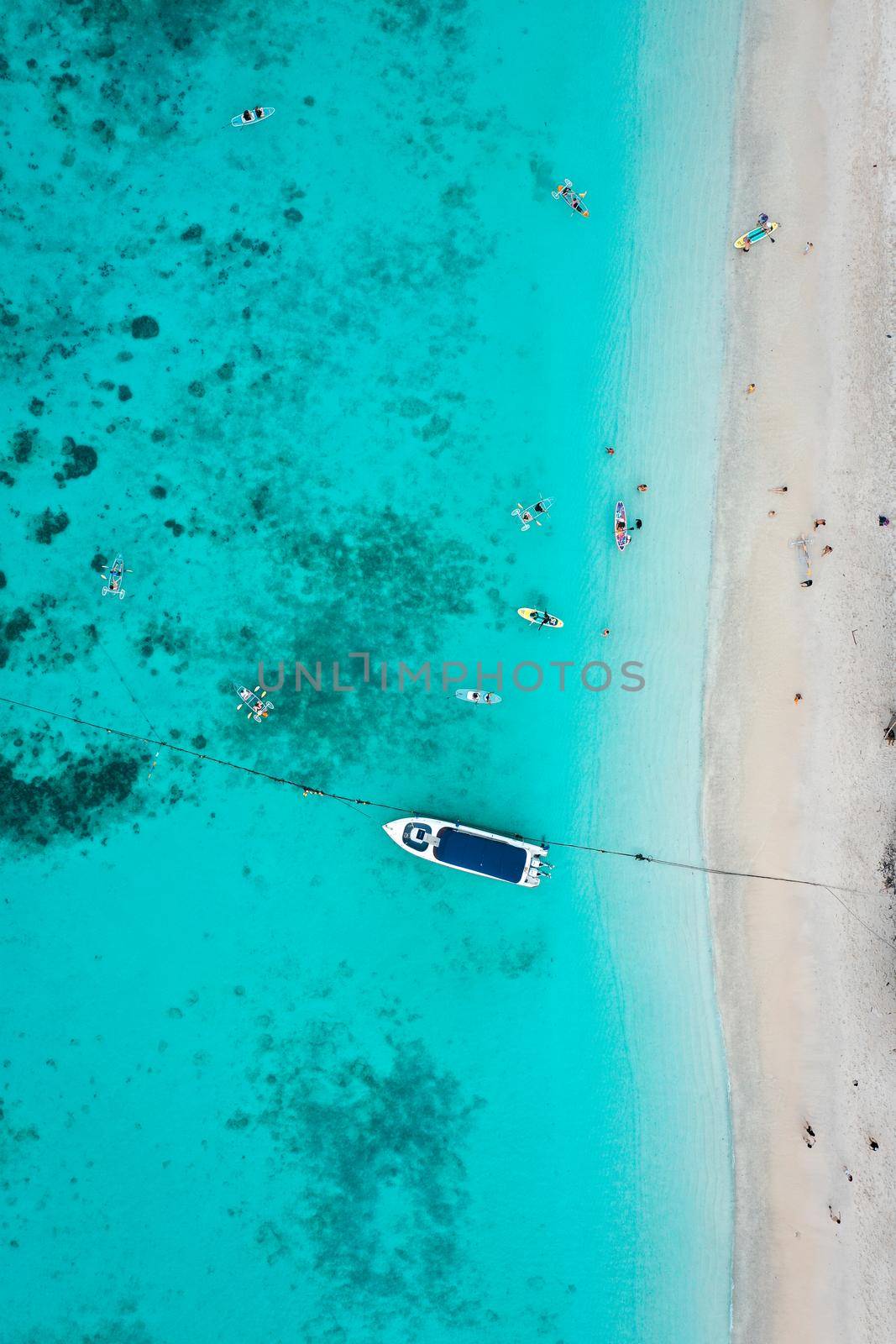 Coral island, koh He, beach and boats in Phuket province, Thailand. High quality 4k footage