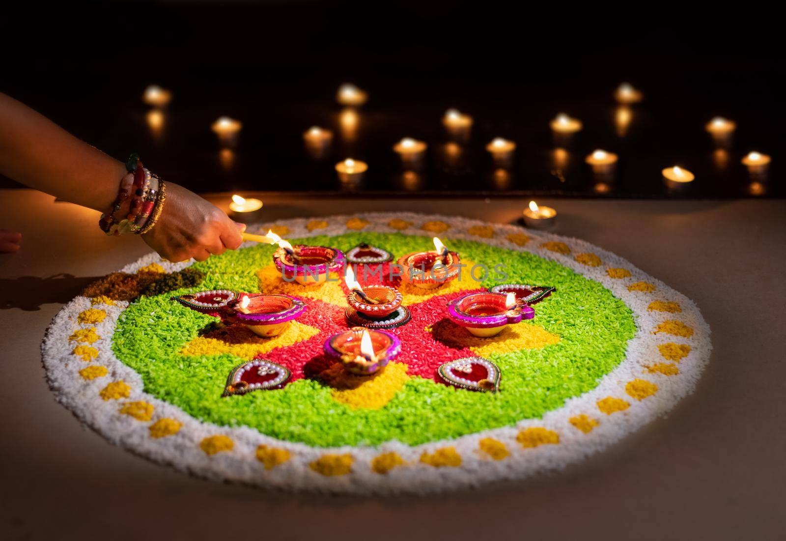 Diwali is a festival of lights celebrations by Hindus , Jains, Sikhs and some Buddhists by toa55