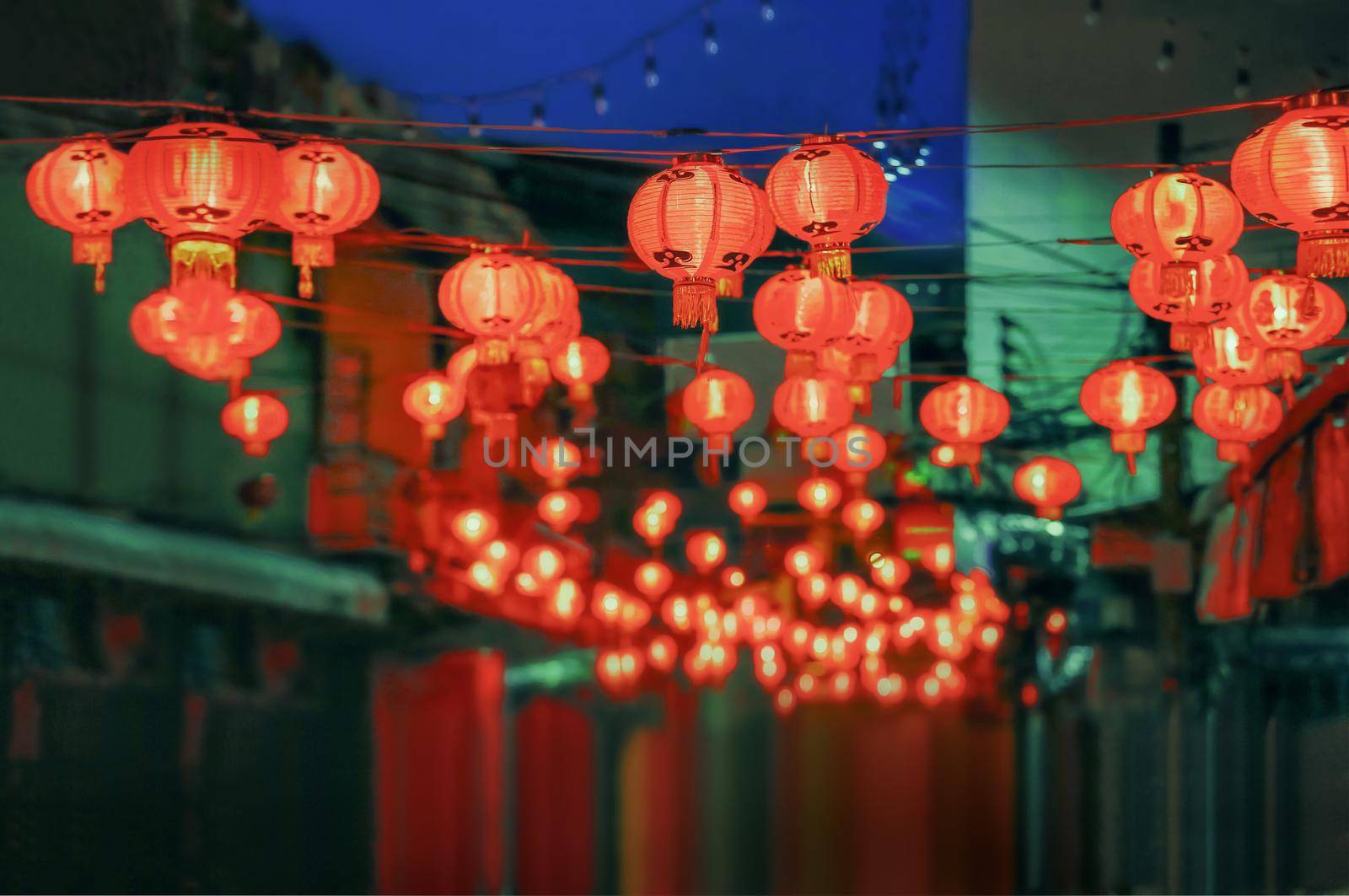 Chinese new year lanterns in china town. by toa55