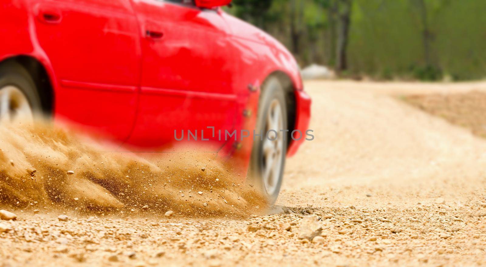 Rally car in dirt track. by toa55