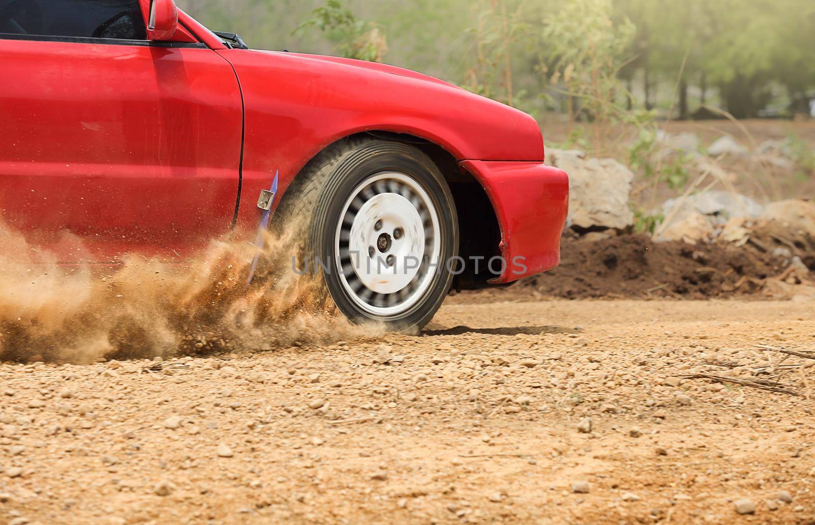 Rally car in dirt track. by toa55