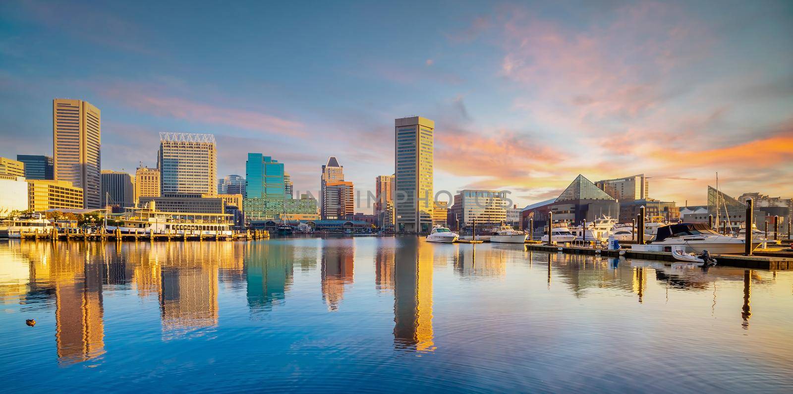 Downtown Baltimore city skyline , cityscape in Maryland USA by f11photo