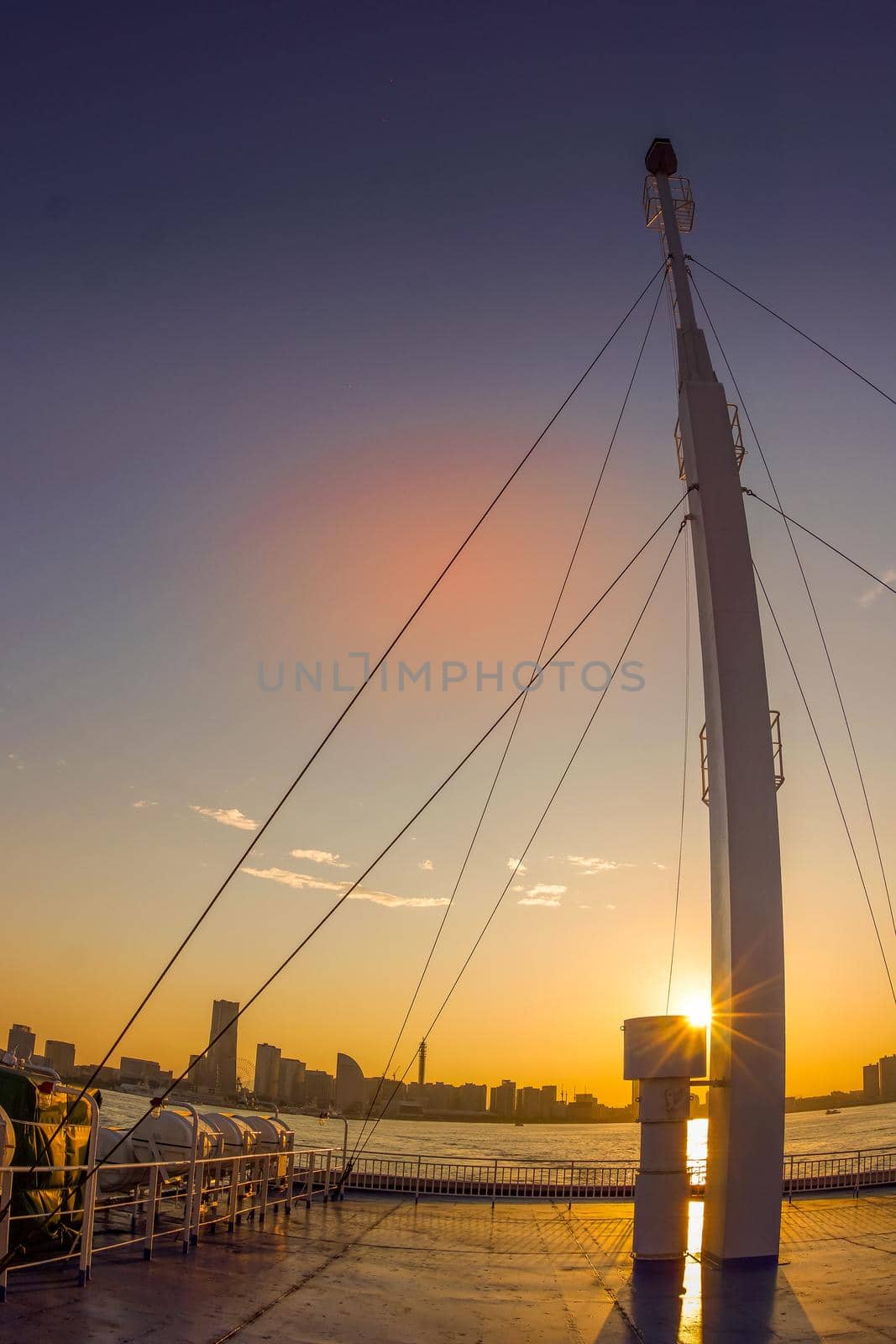 Sunbia Marus evening view of Yokohama. Shooting Location: Yokohama-city kanagawa prefecture