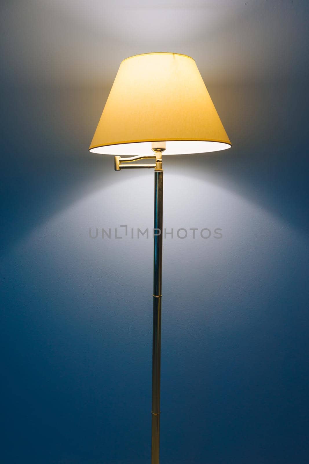 lamp light on blue background with copy-space by nikkytok