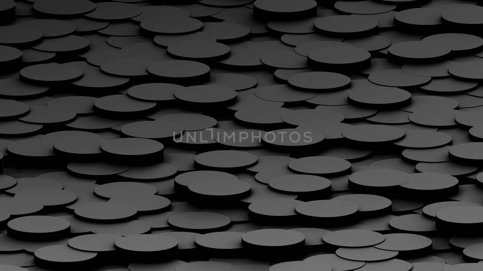 Dark cylinder wallpaper or background.3d illustration