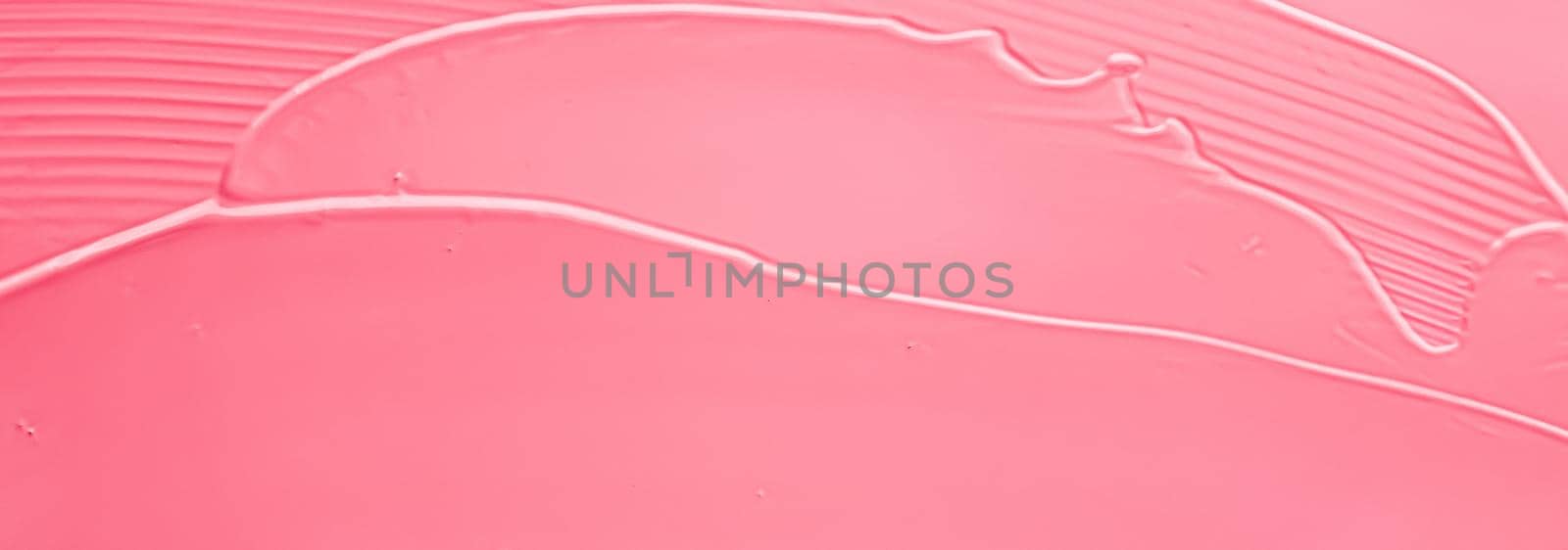 Pink lipstick or lip gloss texture as cosmetic background, makeup and beauty cosmetics product for luxury brand, holiday flatlay backdrop or abstract wall art and paint strokes.