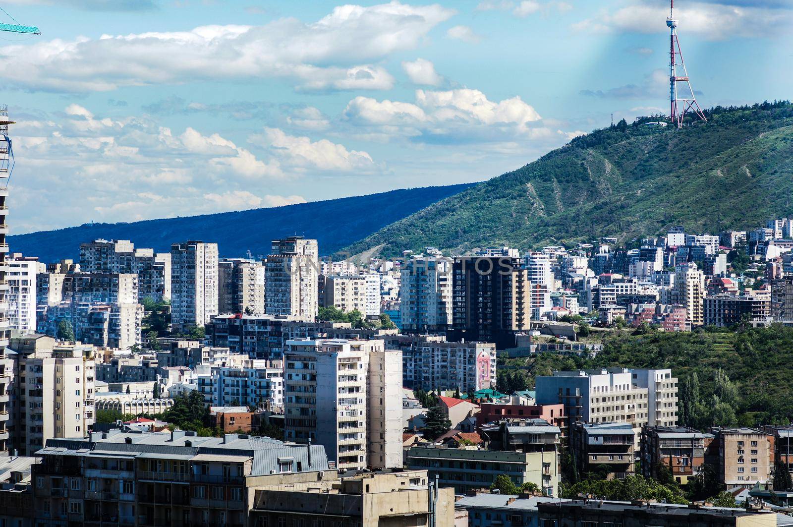 Modern downtown of Tbilisi, capital city of Georgia
