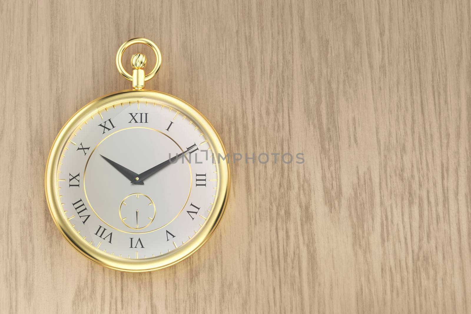 Shiny golden pocket watch by magraphics