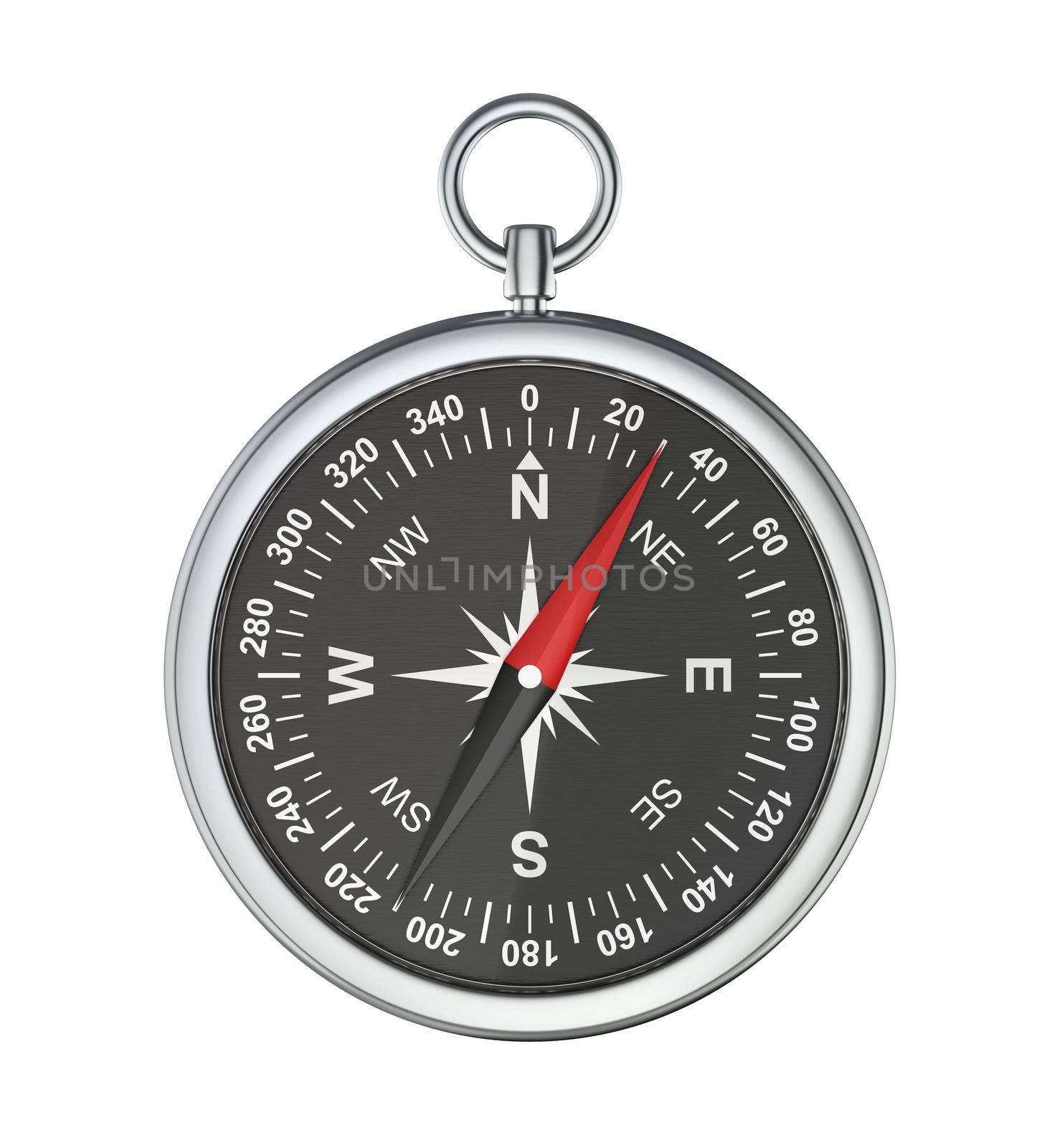 Modern silver compass by magraphics