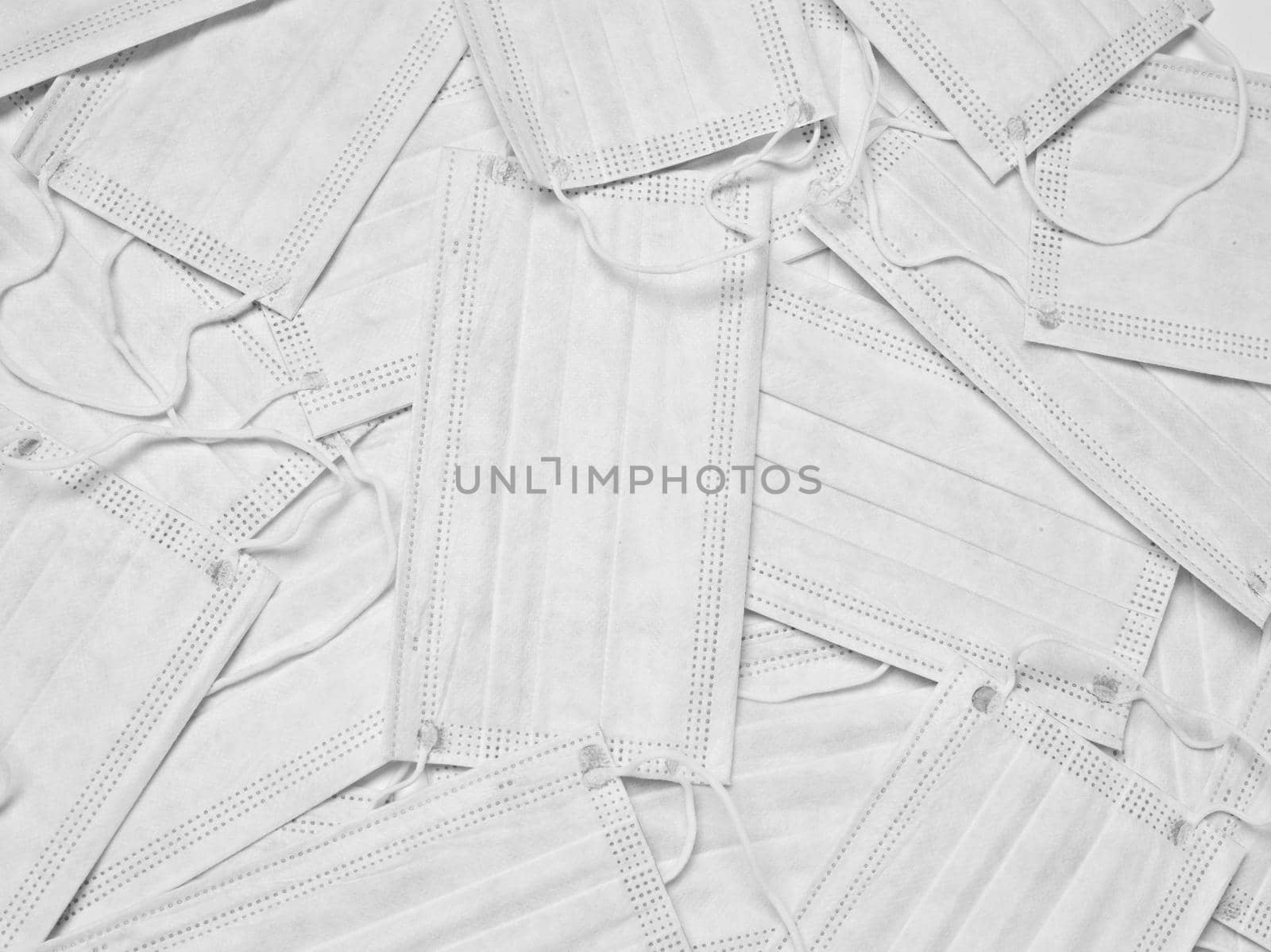 close up of a protective mask on white background