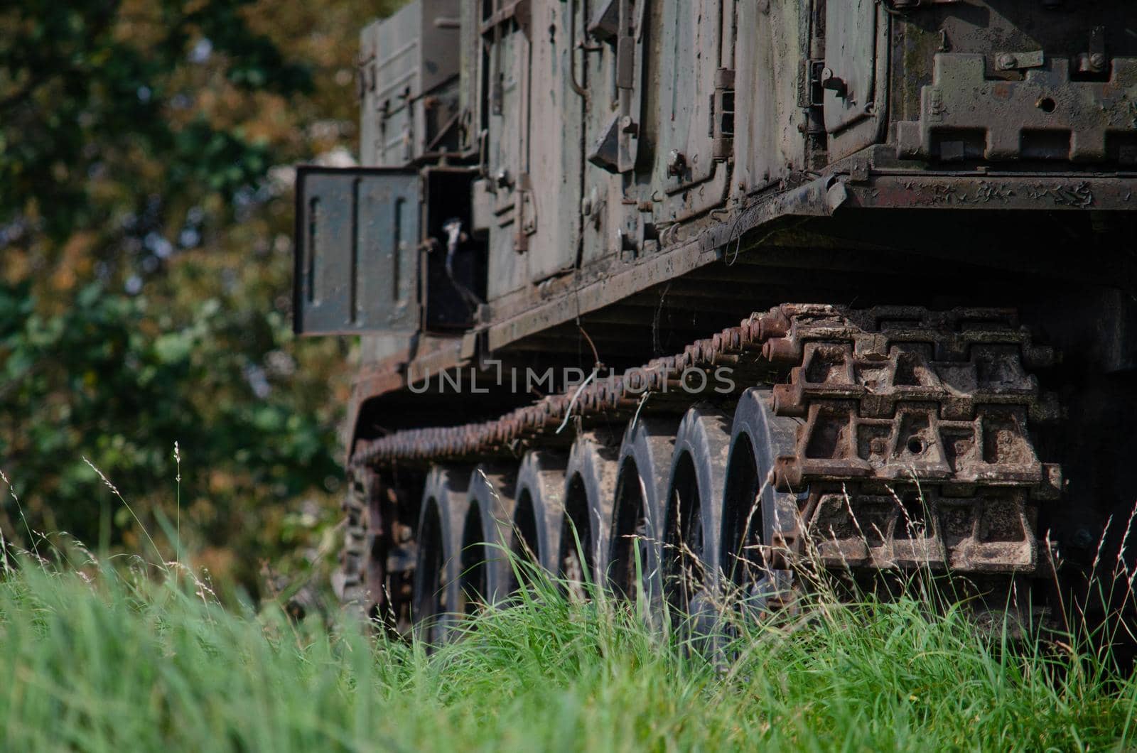 old abandoned armored vehicles of the second world war