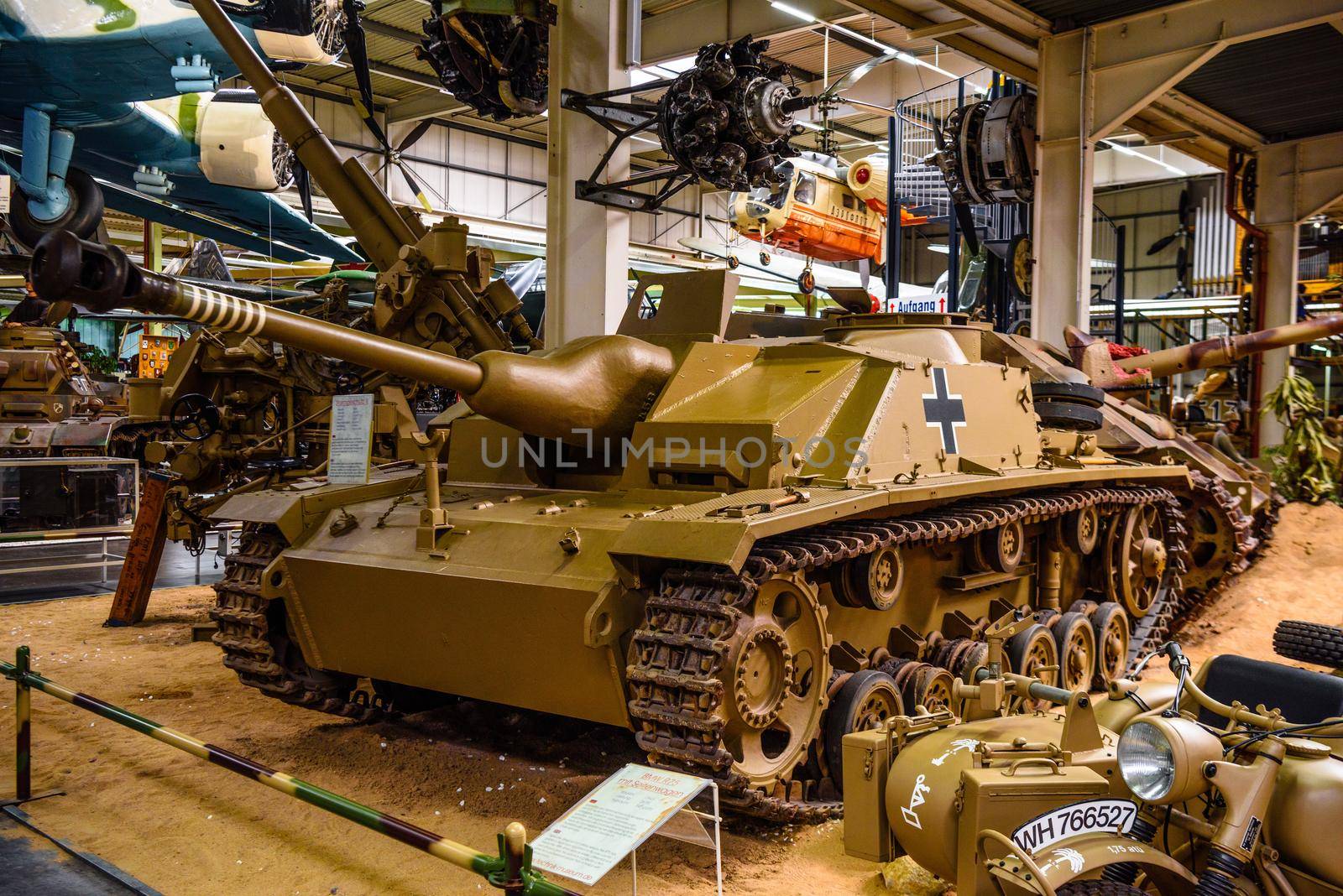 SINSHEIM, GERMANY - MAI 2022: military sand Sturmgeschutz StuG III 3 assault gun by Eagle2308