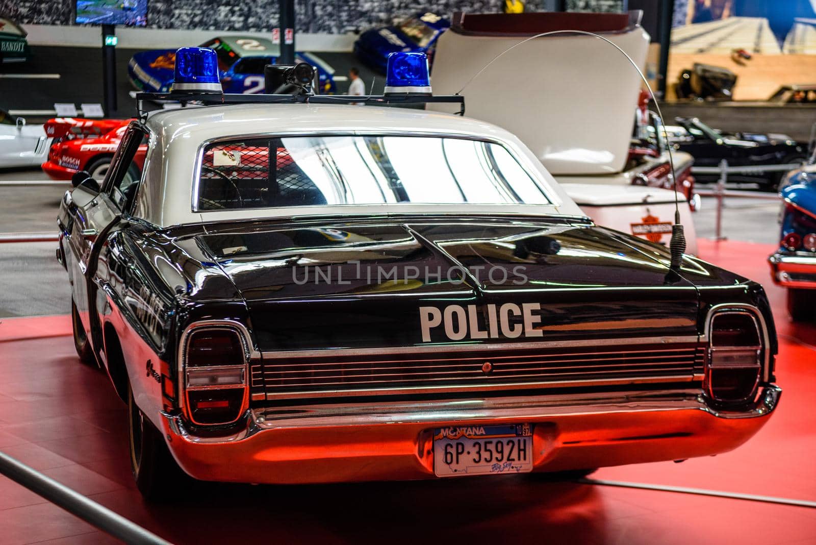 SINSHEIM, GERMANY - MAI 2022: police car Ford Galaxie 500 3rd generation 1968 325ps